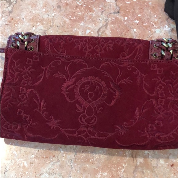 JUST CAVALLI SUEDE & ALLIGATOR SKIN HANDBAG
